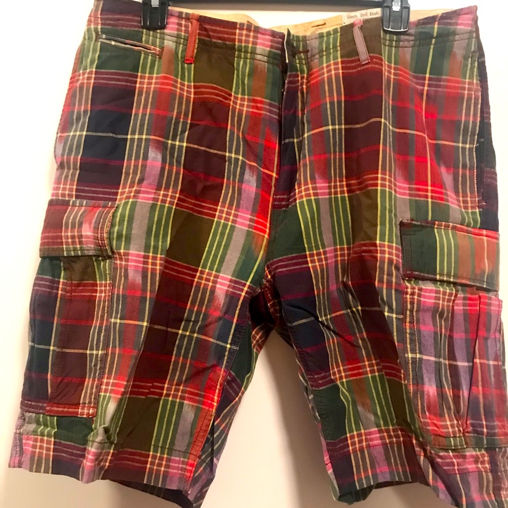 Polo plaid cargo shorts size 35